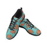 Octopus turquoise background Men's Sneaker Shoes