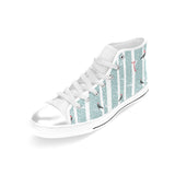Crows christmas hat scarf Women's High Top Canvas Shoes White