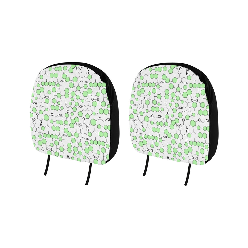 Chemistry Periodic Table Pattern Print Design 03 Car Headrest Cover