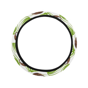 Coconut Pattern Print Design 04 Car Steering Wheel Cover
