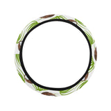 Coconut Pattern Print Design 04 Car Steering Wheel Cover