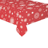 Snowflake pattern red background Tablecloth