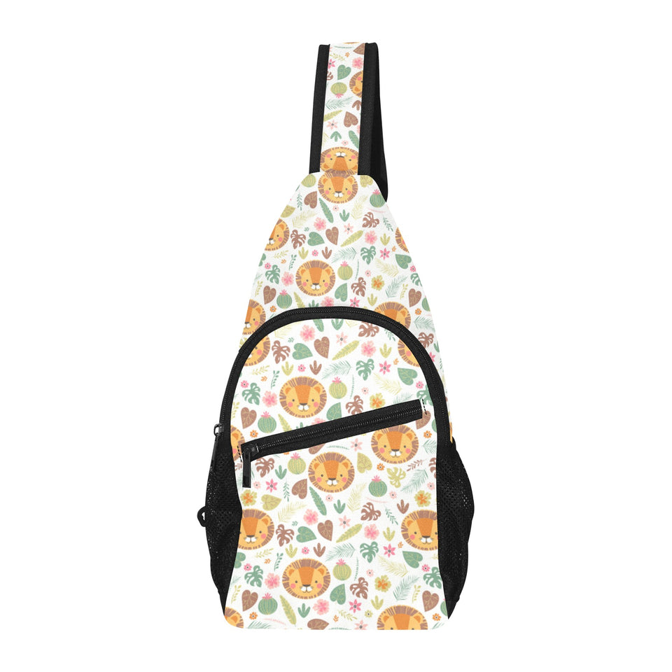 Lion Pattern Print Design 04 All Over Print Chest Bag