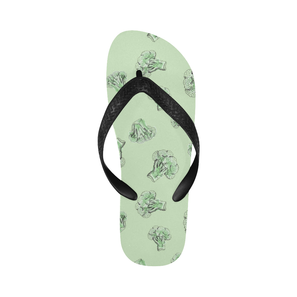 broccoli sketch pattern Unisex Flip Flops