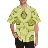 Sliced kiwi pattern Men's All Over Print Hawaiian Shirt