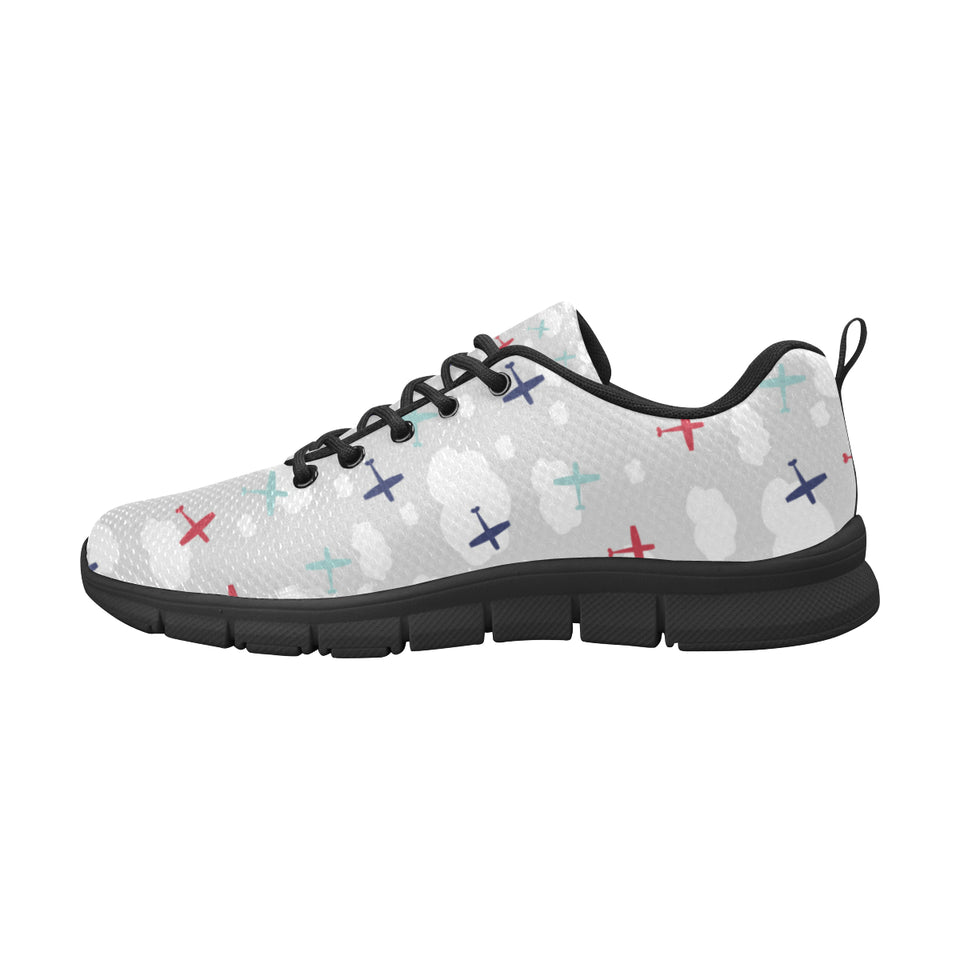 Airplane cloud grey background Men's Sneaker Shoes