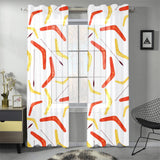 Waterclor boomerang Australian aboriginal ornament Gauze Curtain