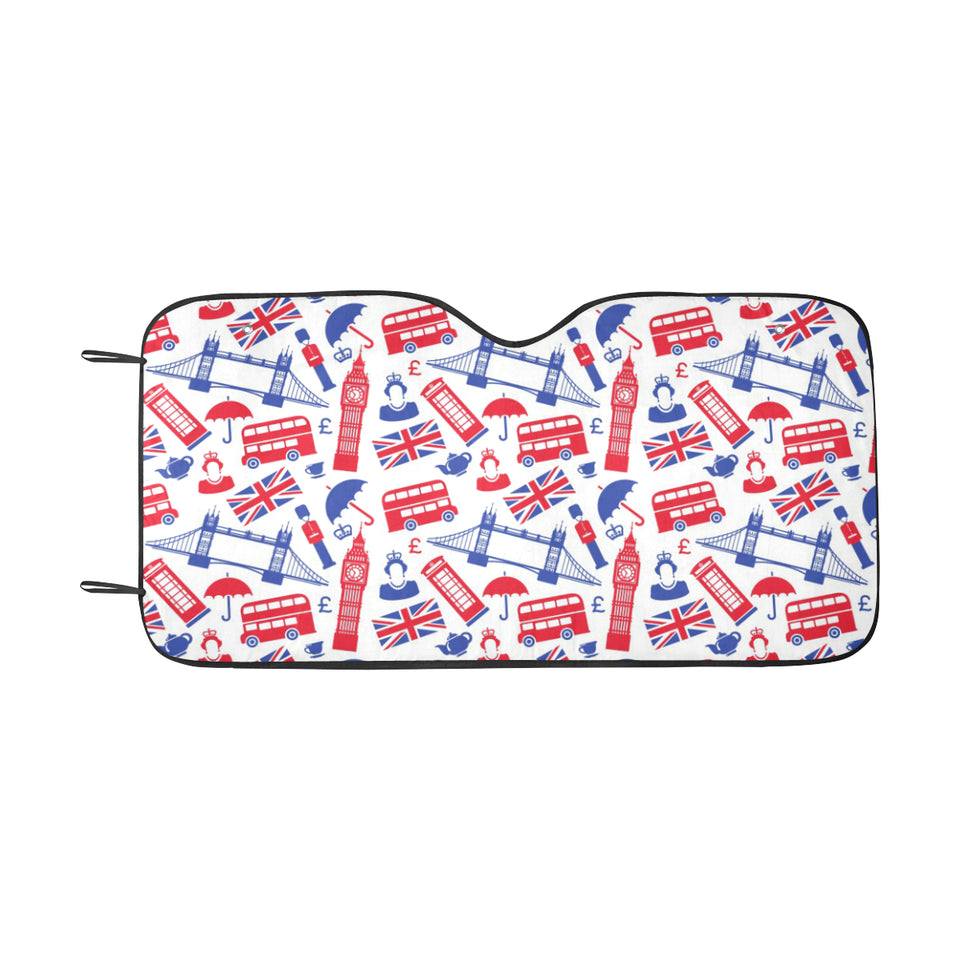 British Pattern Print Design 01 Car Sun Shade
