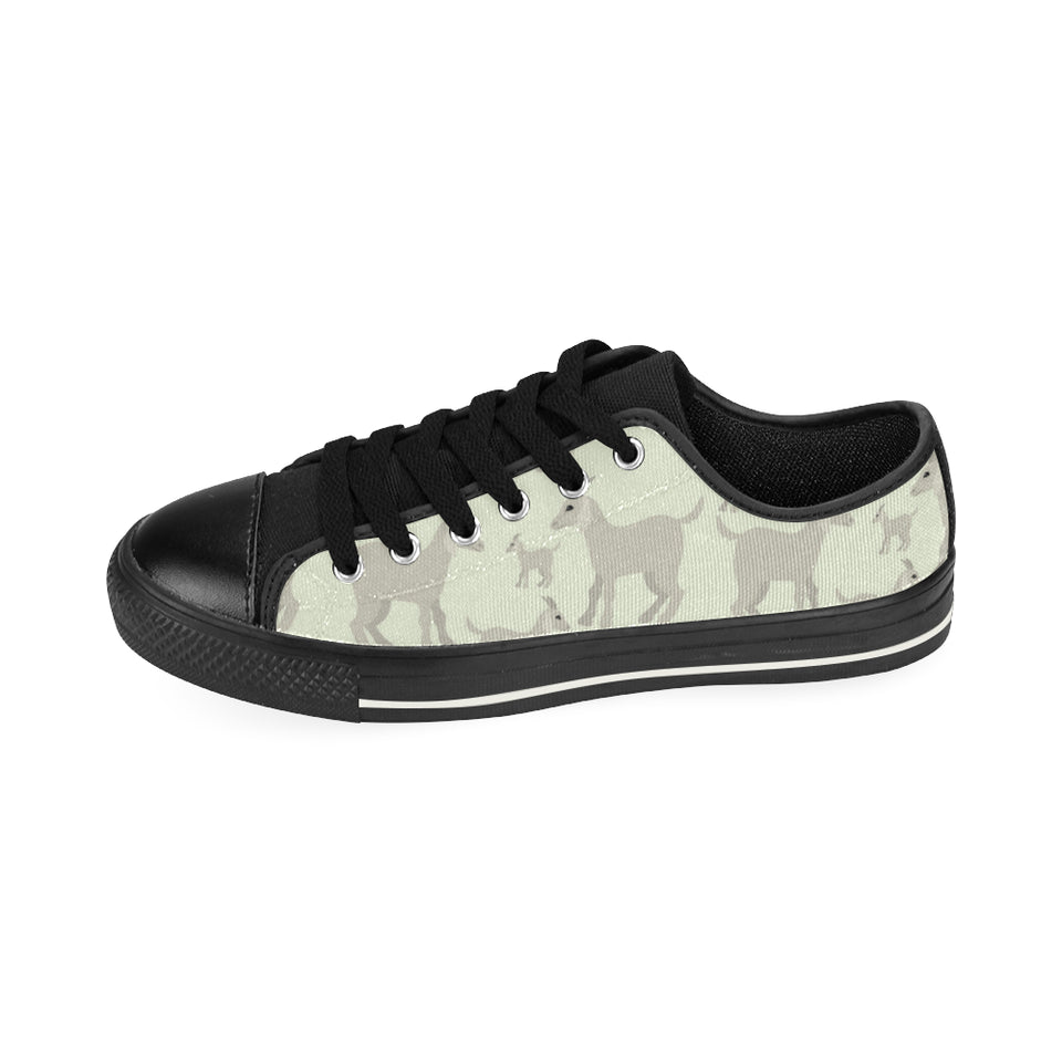 Little young goat pattern Men's Low Top Canvas Shoes Black