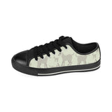 Little young goat pattern Men's Low Top Canvas Shoes Black