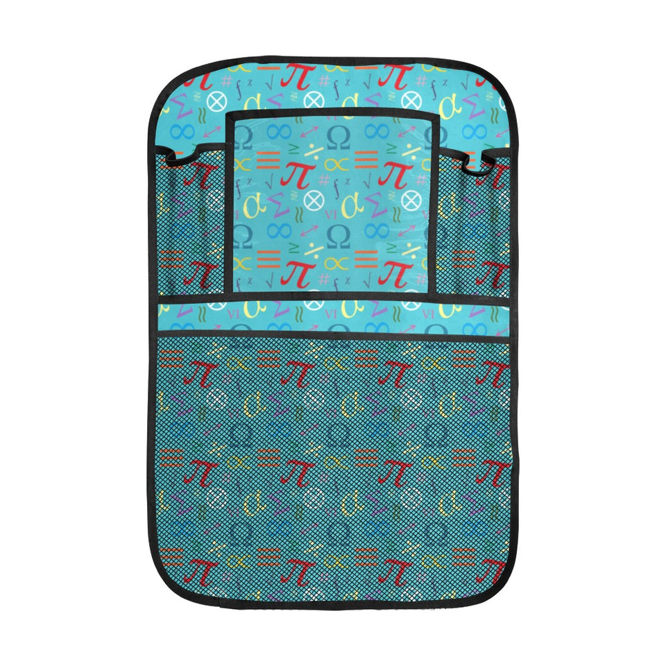 Math Pattern Print Design 02 Car Seat Back Organizer