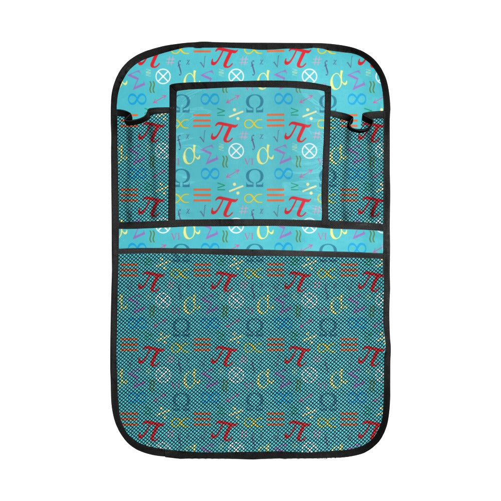 Math Pattern Print Design 02 Car Seat Back Organizer