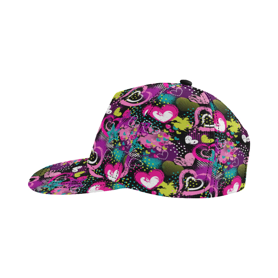 heart dot wave star creative design pattern All Over Print Snapback Cap