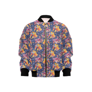 Goldfish Pattern Print Design 05 Kids' Boys' Girls' Bomber Jacket