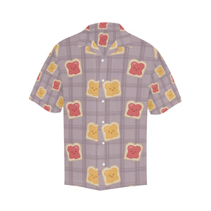 Bread Toast Pattern Print Design 05 Men's All Over Print Hawaiian Shirt (Model T58)