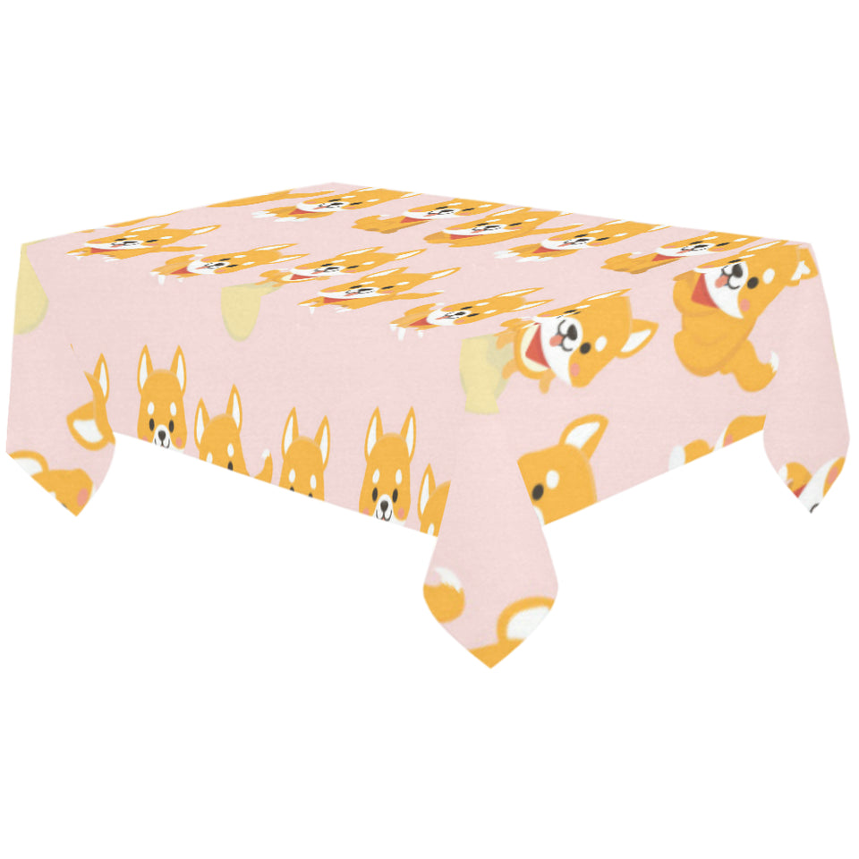 Cute shiba inu dog pattern Tablecloth