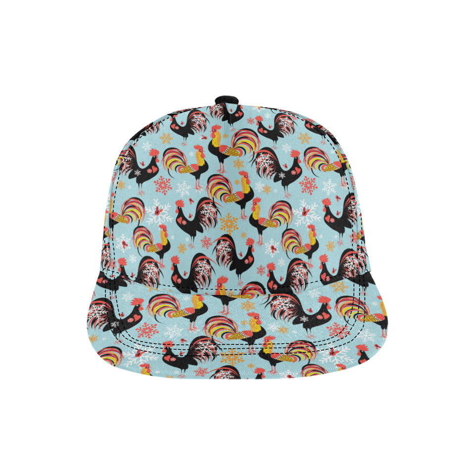 Rooster chicken cock snowfalke All Over Print Snapback Cap