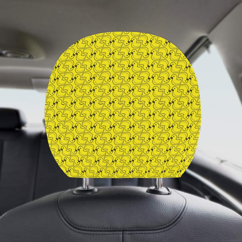 Duck Pattern Print Design 02 Car Headrest Cover