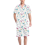 Candy design pattern Men's V-Neck Short Pajama Set