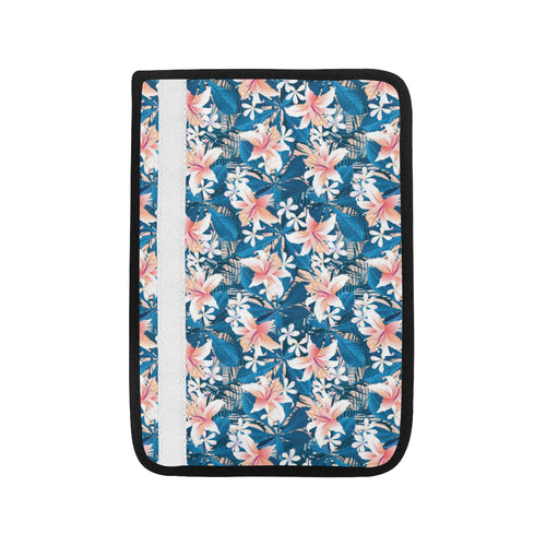 Hibiscus Pattern Print Design 02 Car Seat Belt Cover