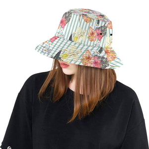 Colorful orchid flower pattern Unisex Bucket Hat