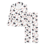 Ostrich Pattern Print Design 02 Women's Long Pajama Set
