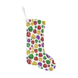 Dice Pattern Print Design 03 Christmas Stocking