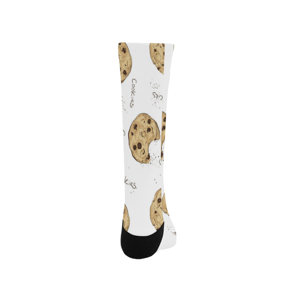 Sketch style cookie pattern Crew Socks