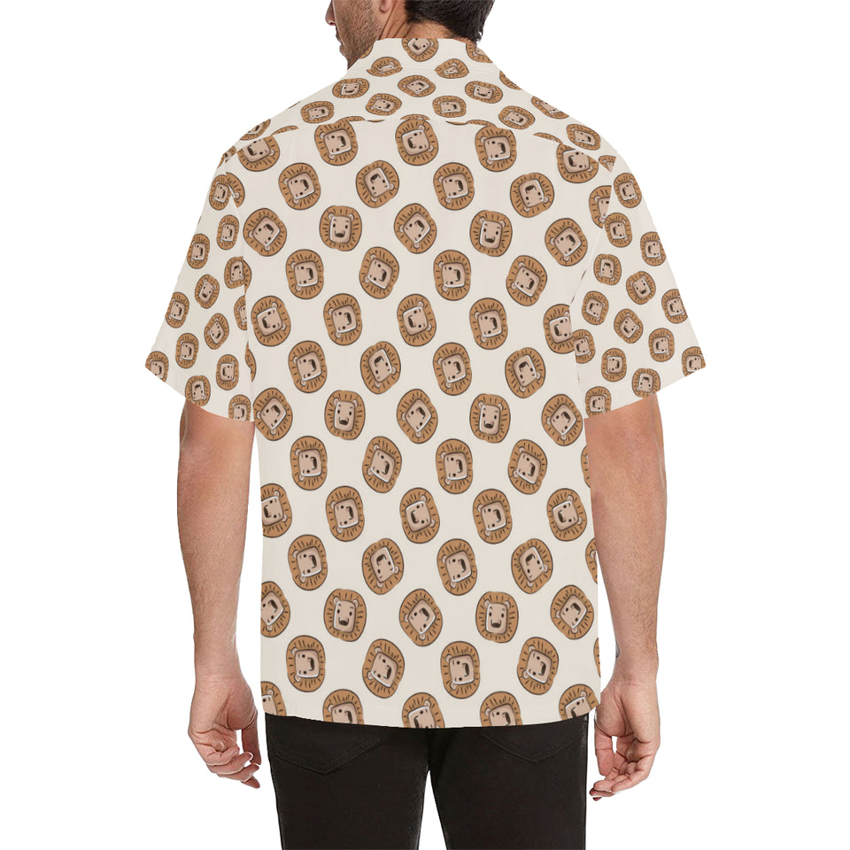 Lion Pattern Print Design 01 Men's All Over Print Hawaiian Shirt (Model T58)