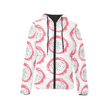 Hand drawn dragon fruit Women's Padded Hooded Jacket