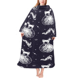 Chihuahua space helmet. astronaut pattern Blanket Robe with Sleeves