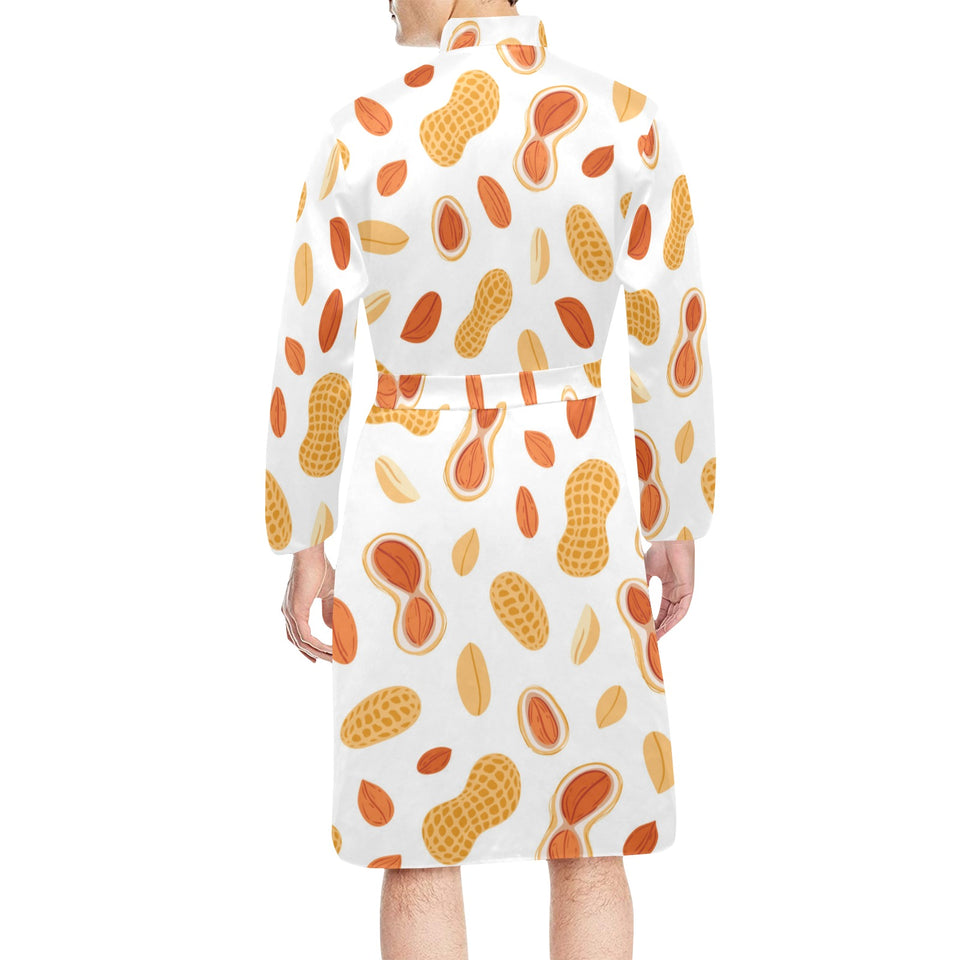 peanuts pattern Men's Long Sleeve Belted Night Robe