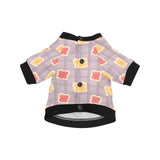 Bread Toast Pattern Print Design 05 All Over Print Pet Dog Round Neck Fuzzy Shirt