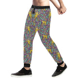 Cute yellow monkey leaves pattern Unisex Casual Sweatpants