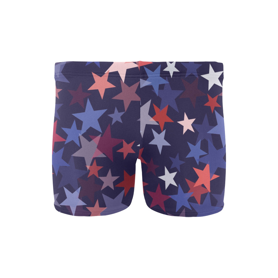 Red blue star pattern Men's Swimming Trunks