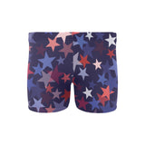 Red blue star pattern Men's Swimming Trunks