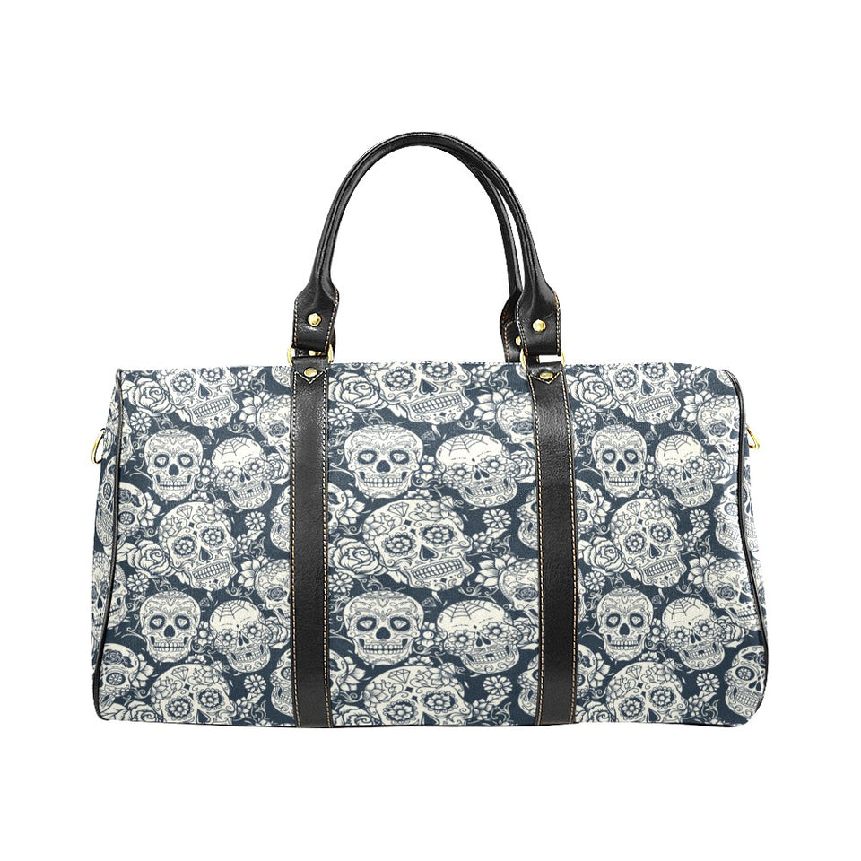 Sugar skull black white pattern Travel Bag