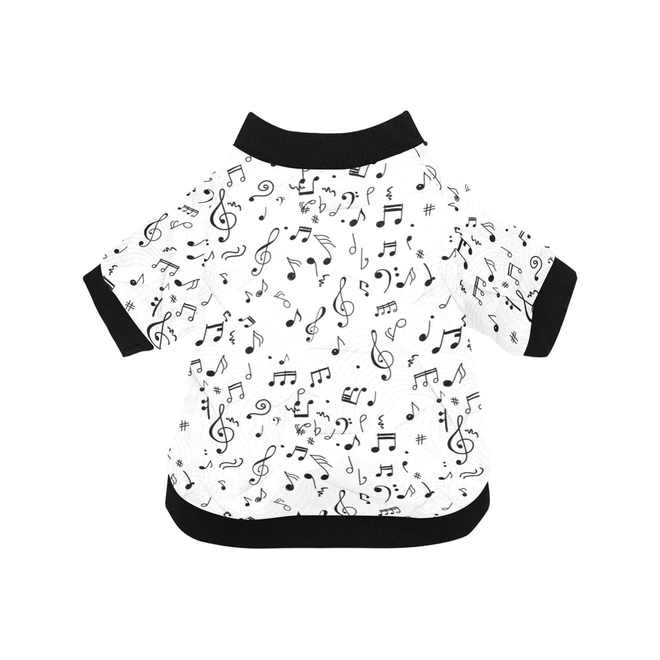 Music Notes Pattern Print Design 04 All Over Print Pet Dog Round Neck Fuzzy Shirt