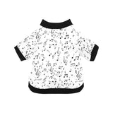 Music Notes Pattern Print Design 04 All Over Print Pet Dog Round Neck Fuzzy Shirt