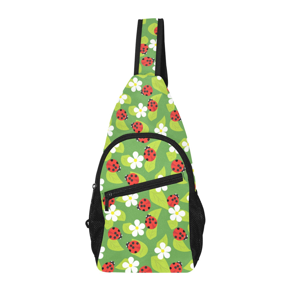 Ladybug Pattern Print Design 01 All Over Print Chest Bag