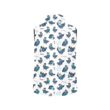 Pigeon Pattern Print Design 02 Women's Padded Vest