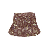 Coffee bean flower pattern Unisex Bucket Hat