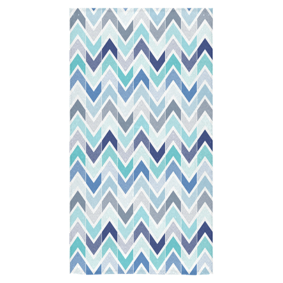 zigzag chevron blue pattern Bath Towel
