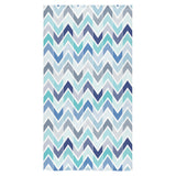 zigzag chevron blue pattern Bath Towel