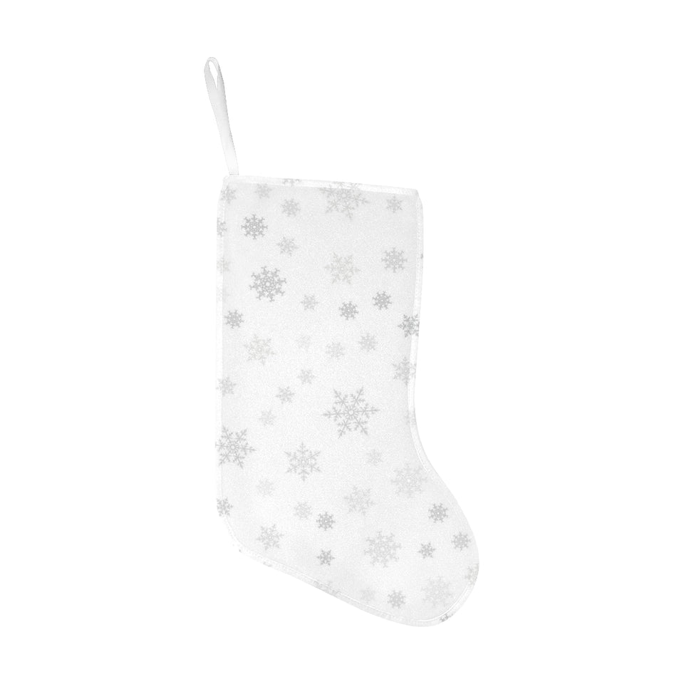 Snowflake pattern white background Christmas Stocking