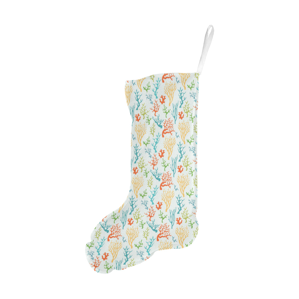 Coral Reef Pattern Print Design 02 Christmas Stocking
