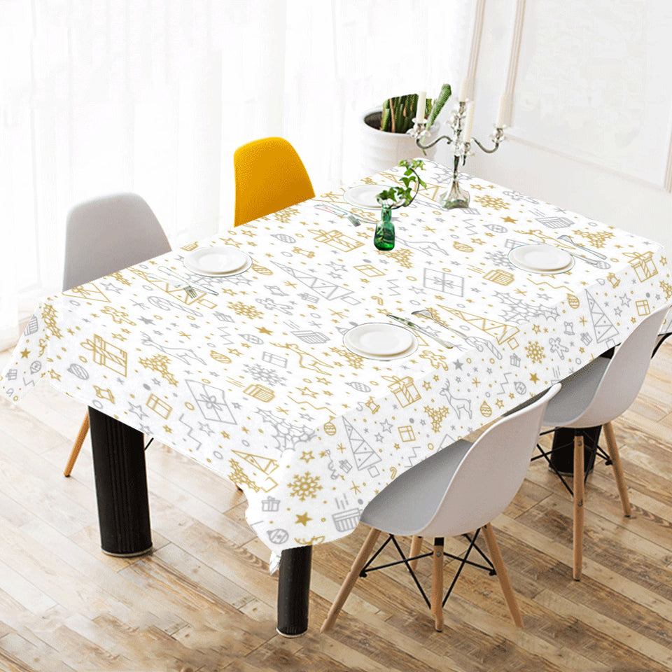 Christmas tree Christmas element Silver gold patte Tablecloth