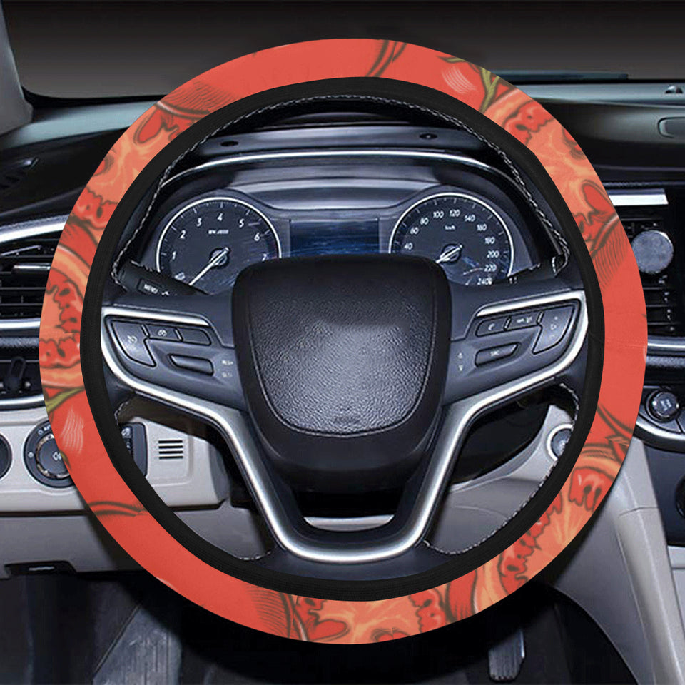 Red Tomato Pattern Car Steering Wheel Cover