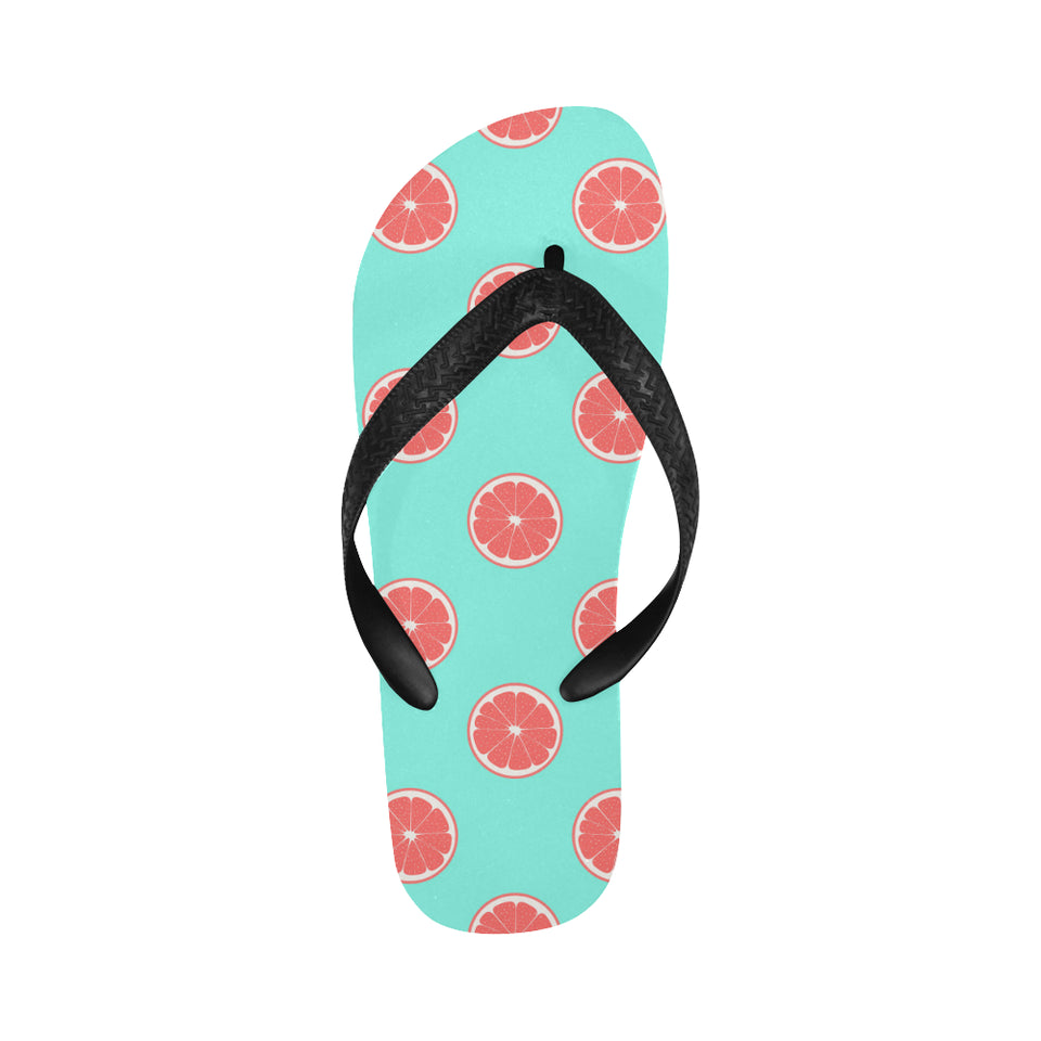 Grapefruit green background Unisex Flip Flops