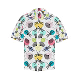 Dragonflies ginkgo leaves pattern Men's All Over Print Hawaiian Shirt